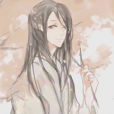 帅气卡通男生拿玫瑰花qq头像
