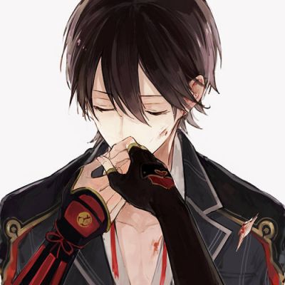 帅气卡通男生拿玫瑰花qq头像图片