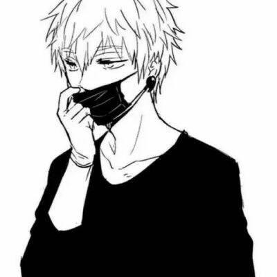 二次元简约黑白头像为什么女生会冷漠男生头像图片