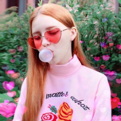 qq头像女生染发彩色图片