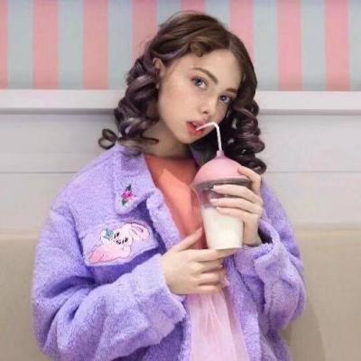 qq头像女生染发彩色图片