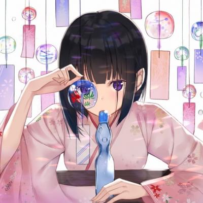 qq头像女生带字我等你图片