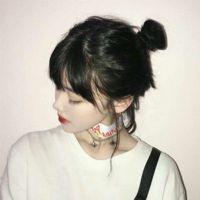 qq头像 女生 黑白图片