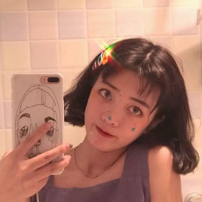 qq头像女生蓝色唯美系图片