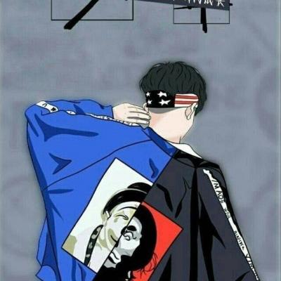 2018酷酷的动漫头像帅气比耶手势的男生头像动漫图片