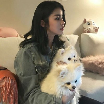 文艺头像女生复古手绘图片