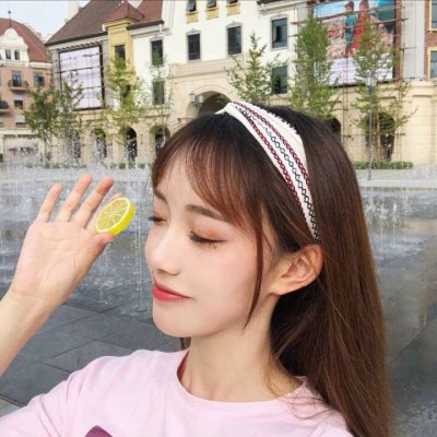 qq头像女生原宿风蓝色图片