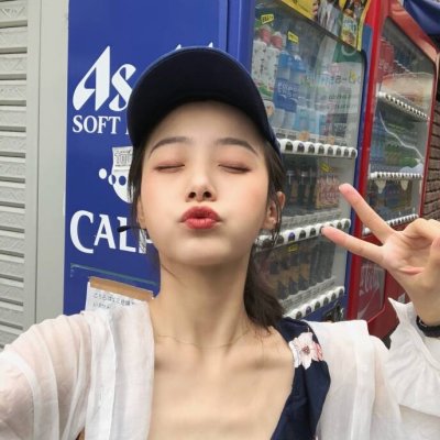 qq头像女生原宿风蓝色图片