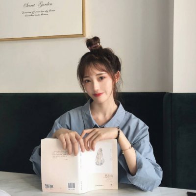 qq头像女生原宿风蓝色图片