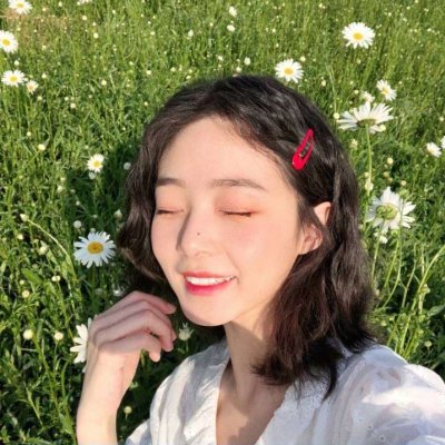 qq头像女生原宿风蓝色图片