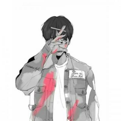 卡通头像简笔画男生图片