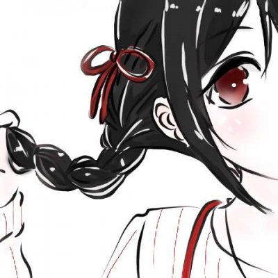 冷酷黑白动漫女生头像图片