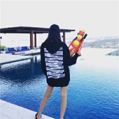 黑白伤感女生动漫头像图片