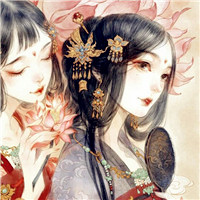 手绘古风姐妹唯美好看头像，体态修长妖妖艳艳勾人魂魄-卡通唯美好看头像