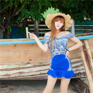 海边美女唯美好看头像好看的 爱蜜社模特美女lalababy图片图片