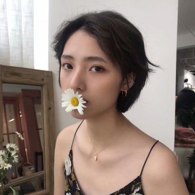 个性短发女生手绘头像图片