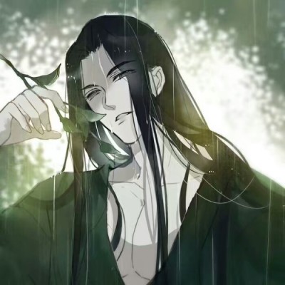 微信古风头像男高清稀有绿色头发男生头像高清图片大全图片图片