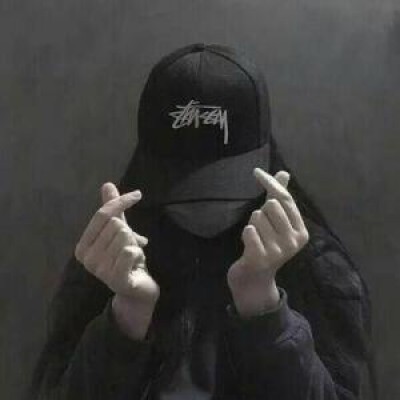 黑白长发女生低调头像图片图片
