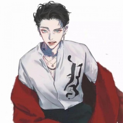 qq男生头像带扇子图片