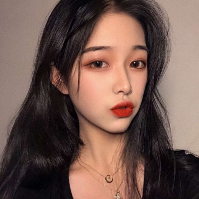 女生空气刘海长发头像图片