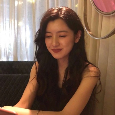 女生空气刘海长发头像图片