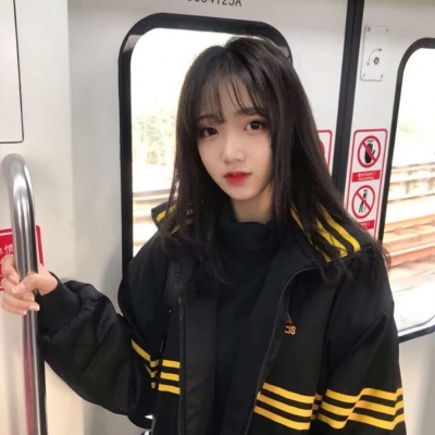女生空气刘海长发头像图片