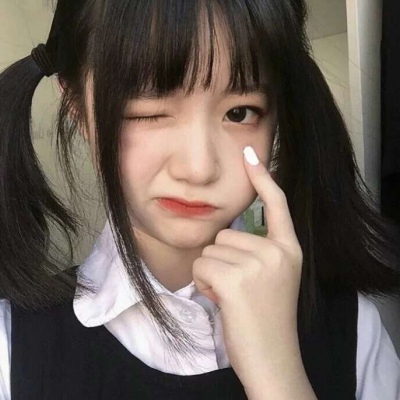 女生空气刘海长发头像图片
