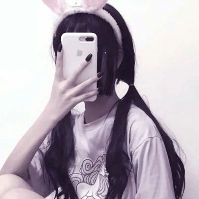 古装手绘背影头像女生