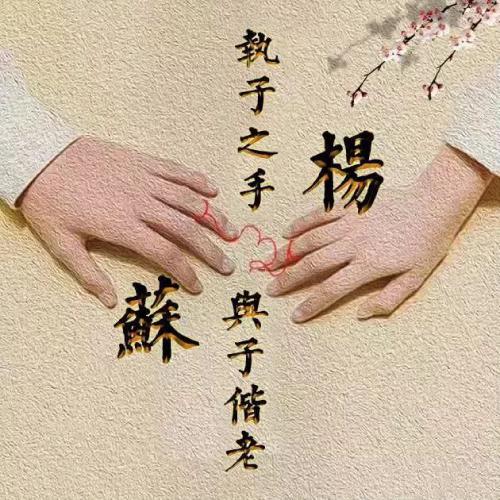 文字情侣唯美好看头像图片，执子之手与子偕老图片