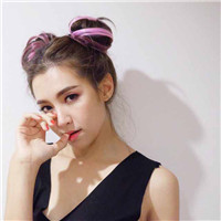 双丸子头女生头像图片