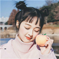 双丸子头女生头像图片