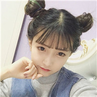 双丸子头女生头像图片
