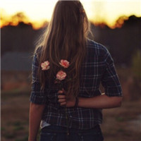 女生头像意境夕阳下图片