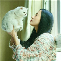 养猫咪的女孩头像 临别殷勤重寄词图片