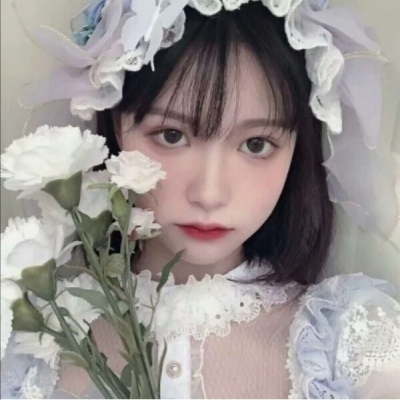 高清可爱仙韩系中性短发女生头像图片