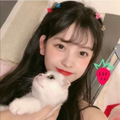 高清可爱仙韩系中性短发女生头像图片