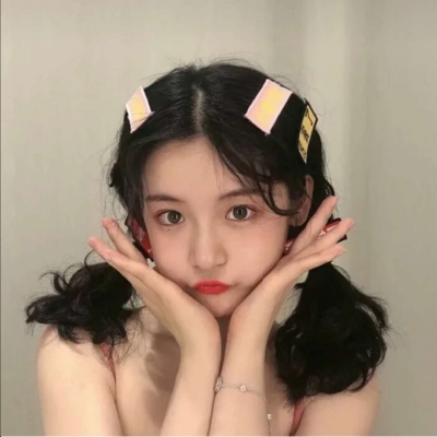 高清可爱仙韩系中性短发女生头像图片