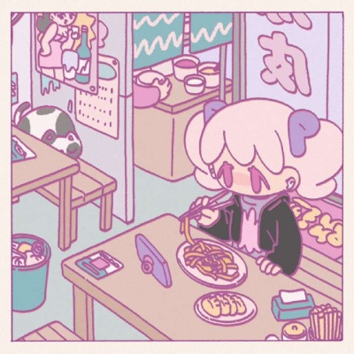 可爱高清插画头像闺头女生头像图片