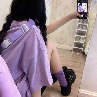 高清抖音最火的紫色系兔兔二次元女生头像高冷图片
