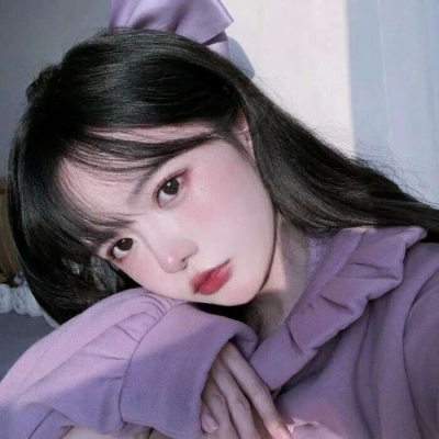 高清抖音最火的紫色系兔兔二次元女生头像高冷图片