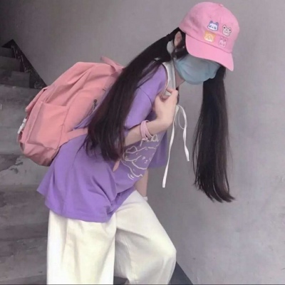 高清抖音最火的紫色系兔兔二次元女生头像高冷图片