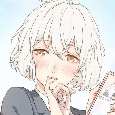 漫头黑白头像女生动漫带帽图片