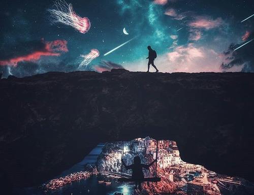 对男友说晚安的调皮图片