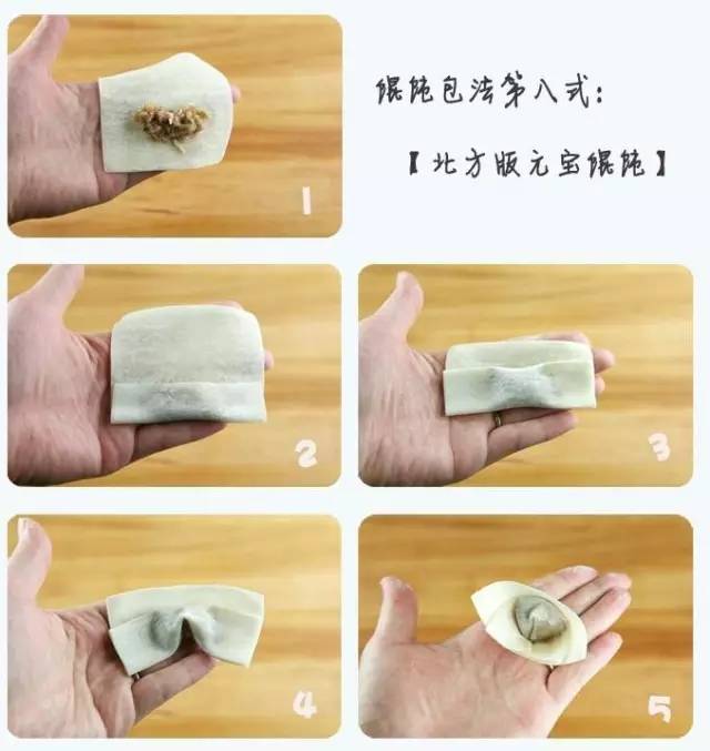馄饨包法十种包法图解图片