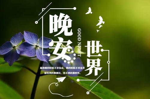 充满正能量的晚安语和图片图片