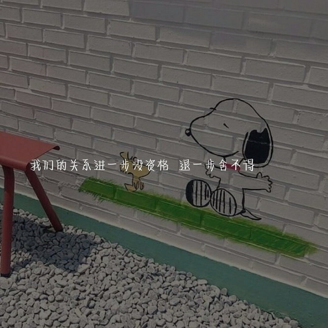 我们的关系进一步没资格,退一步舍不得