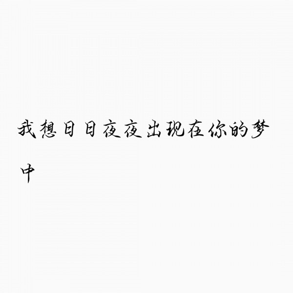 我想日日夜夜出现在你的梦中