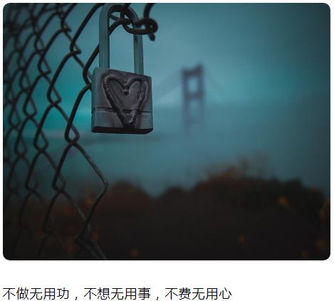 不做无用功,不想无用事,不费无用心