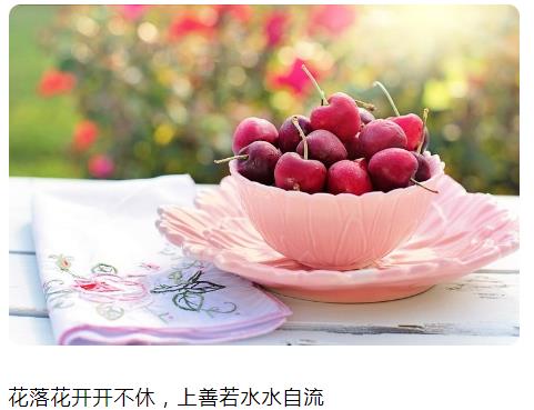 花落花开开不休 上善若水水自流图片