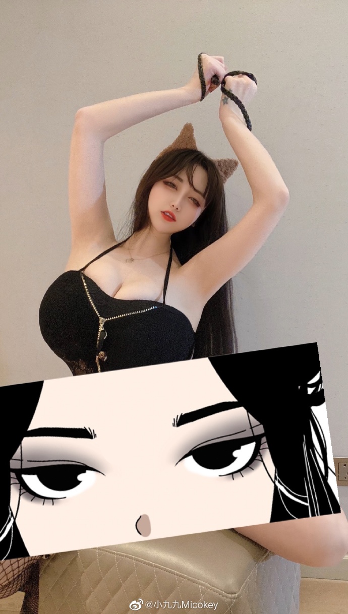 软妹小九九宅男女神身材好穿什么都好看图片